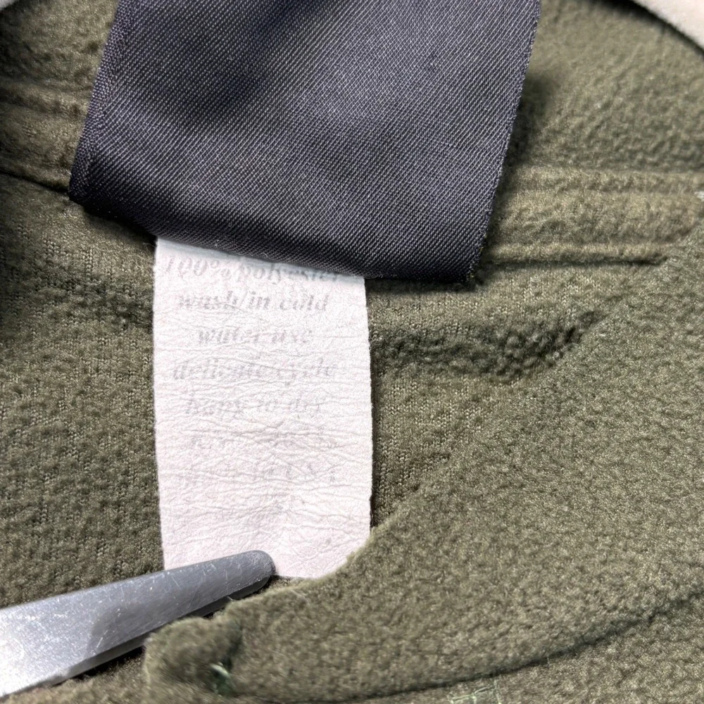 Sasquatch Fleece Pullover Mens XL Green Henley Long Sleeve Pocket Outdoor Hiking